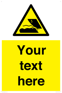 Custom Warning submerged objects in watercraft areas